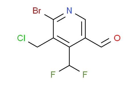 2-Bromo-3-(chloromethyl)-4-(difluoromethyl)pyridine-5-carboxaldehyde