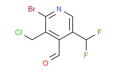 2-Bromo-3-(chloromethyl)-5-(difluoromethyl)pyridine-4-carboxaldehyde