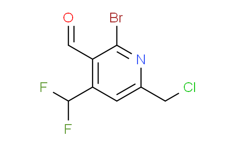 2-Bromo-6-(chloromethyl)-4-(difluoromethyl)pyridine-3-carboxaldehyde