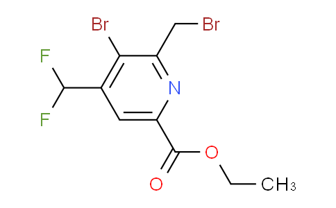 Ethyl 3-bromo-2-(bromomethyl)-4-(difluoromethyl)pyridine-6-carboxylate