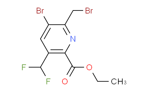 Ethyl 3-bromo-2-(bromomethyl)-5-(difluoromethyl)pyridine-6-carboxylate