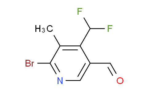 2-Bromo-4-(difluoromethyl)-3-methylpyridine-5-carboxaldehyde