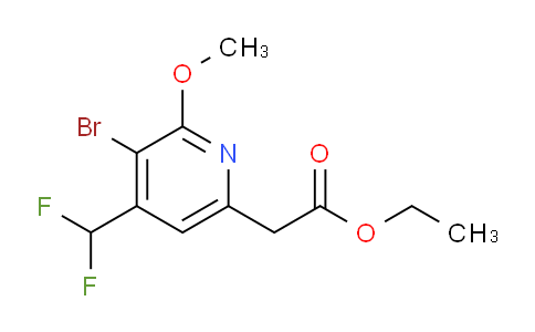 AM122152 | 1805430-46-9 | Ethyl 3-bromo-4-(difluoromethyl)-2-methoxypyridine-6-acetate