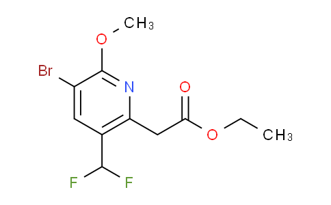 AM122155 | 1805430-56-1 | Ethyl 3-bromo-5-(difluoromethyl)-2-methoxypyridine-6-acetate