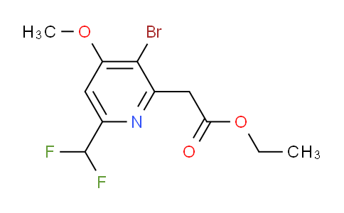 AM122169 | 1805425-56-2 | Ethyl 3-bromo-6-(difluoromethyl)-4-methoxypyridine-2-acetate