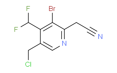 AM122232 | 1805389-57-4 | 3-Bromo-5-(chloromethyl)-4-(difluoromethyl)pyridine-2-acetonitrile