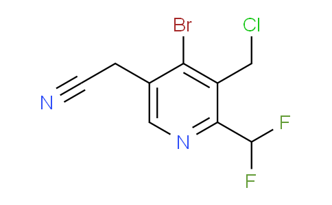 4-Bromo-3-(chloromethyl)-2-(difluoromethyl)pyridine-5-acetonitrile