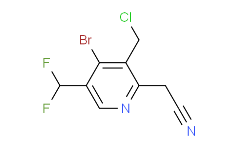 4-Bromo-3-(chloromethyl)-5-(difluoromethyl)pyridine-2-acetonitrile