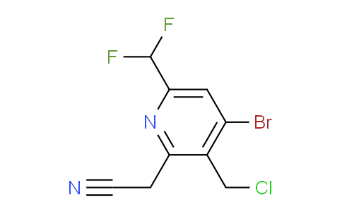 4-Bromo-3-(chloromethyl)-6-(difluoromethyl)pyridine-2-acetonitrile