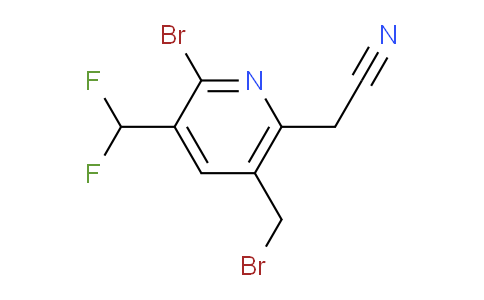 2-Bromo-5-(bromomethyl)-3-(difluoromethyl)pyridine-6-acetonitrile