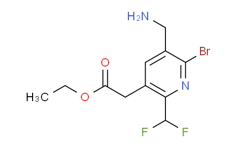 AM122336 | 1805383-10-1 | Ethyl 3-(aminomethyl)-2-bromo-6-(difluoromethyl)pyridine-5-acetate