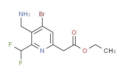 AM122338 | 1805252-34-9 | Ethyl 3-(aminomethyl)-4-bromo-2-(difluoromethyl)pyridine-6-acetate