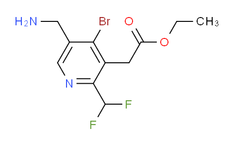 AM122341 | 1805943-84-3 | Ethyl 5-(aminomethyl)-4-bromo-2-(difluoromethyl)pyridine-3-acetate