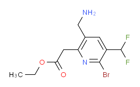 AM122359 | 1804846-44-3 | Ethyl 5-(aminomethyl)-2-bromo-3-(difluoromethyl)pyridine-6-acetate