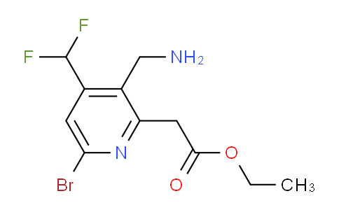 AM122360 | 1805252-43-0 | Ethyl 3-(aminomethyl)-6-bromo-4-(difluoromethyl)pyridine-2-acetate