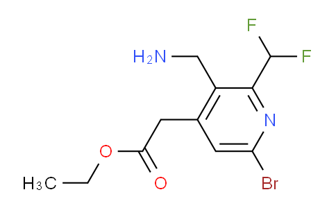 AM122363 | 1805039-72-8 | Ethyl 3-(aminomethyl)-6-bromo-2-(difluoromethyl)pyridine-4-acetate