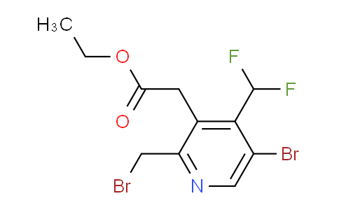 Ethyl 5-bromo-2-(bromomethyl)-4-(difluoromethyl)pyridine-3-acetate