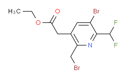 Ethyl 3-bromo-6-(bromomethyl)-2-(difluoromethyl)pyridine-5-acetate