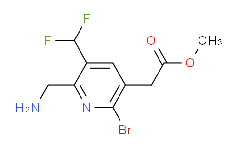 Methyl 2-(aminomethyl)-6-bromo-3-(difluoromethyl)pyridine-5-acetate