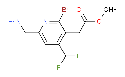Methyl 6-(aminomethyl)-2-bromo-4-(difluoromethyl)pyridine-3-acetate