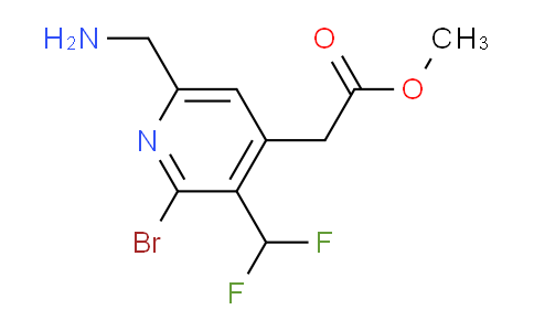 Methyl 6-(aminomethyl)-2-bromo-3-(difluoromethyl)pyridine-4-acetate