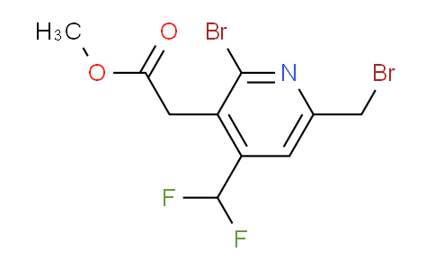 Methyl 2-bromo-6-(bromomethyl)-4-(difluoromethyl)pyridine-3-acetate