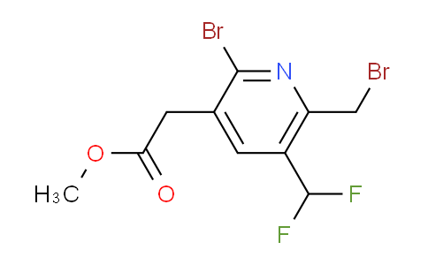 Methyl 2-bromo-6-(bromomethyl)-5-(difluoromethyl)pyridine-3-acetate