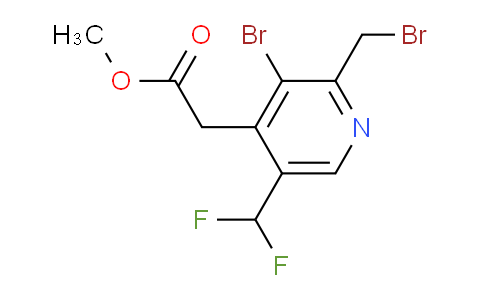 Methyl 3-bromo-2-(bromomethyl)-5-(difluoromethyl)pyridine-4-acetate