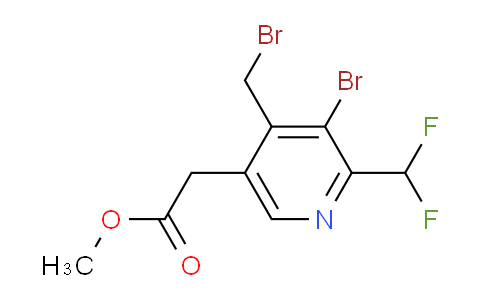Methyl 3-bromo-4-(bromomethyl)-2-(difluoromethyl)pyridine-5-acetate