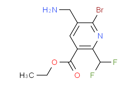 AM122529 | 1805250-86-5 | Ethyl 3-(aminomethyl)-2-bromo-6-(difluoromethyl)pyridine-5-carboxylate