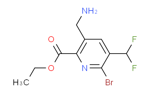 AM122554 | 1805455-29-1 | Ethyl 5-(aminomethyl)-2-bromo-3-(difluoromethyl)pyridine-6-carboxylate