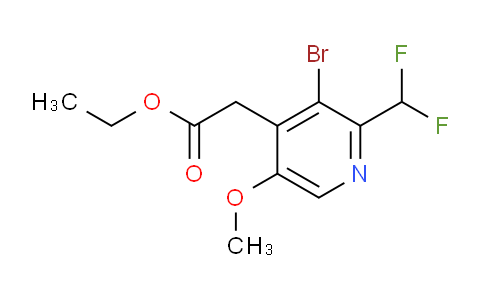 AM122592 | 1805430-39-0 | Ethyl 3-bromo-2-(difluoromethyl)-5-methoxypyridine-4-acetate