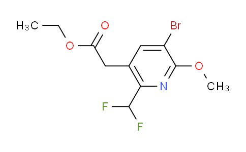 Ethyl 3-bromo-6-(difluoromethyl)-2-methoxypyridine-5-acetate