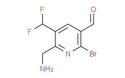 2-(Aminomethyl)-6-bromo-3-(difluoromethyl)pyridine-5-carboxaldehyde