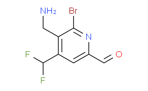 3-(Aminomethyl)-2-bromo-4-(difluoromethyl)pyridine-6-carboxaldehyde