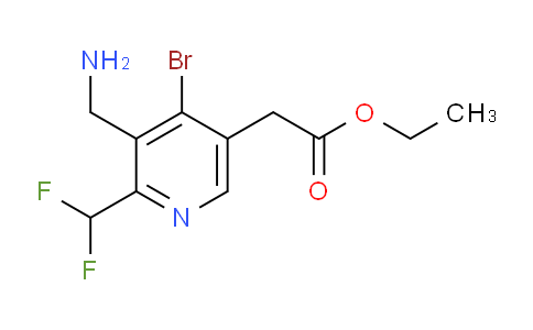 Ethyl 3-(aminomethyl)-4-bromo-2-(difluoromethyl)pyridine-5-acetate