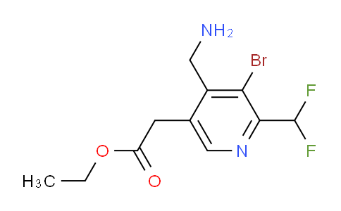 AM122802 | 1805170-59-5 | Ethyl 4-(aminomethyl)-3-bromo-2-(difluoromethyl)pyridine-5-acetate