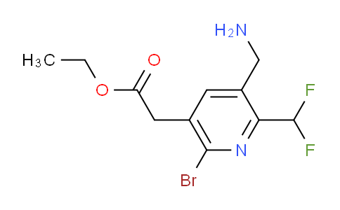 AM122812 | 1805252-50-9 | Ethyl 3-(aminomethyl)-6-bromo-2-(difluoromethyl)pyridine-5-acetate