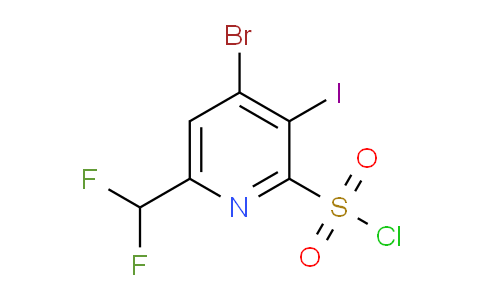 4-Bromo-6-(difluoromethyl)-3-iodopyridine-2-sulfonyl chloride