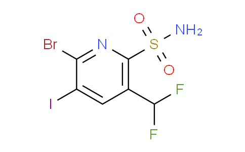 2-Bromo-5-(difluoromethyl)-3-iodopyridine-6-sulfonamide
