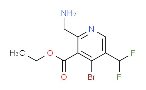 Ethyl 2-(aminomethyl)-4-bromo-5-(difluoromethyl)pyridine-3-carboxylate