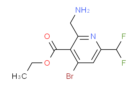 Ethyl 2-(aminomethyl)-4-bromo-6-(difluoromethyl)pyridine-3-carboxylate