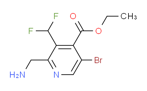 Ethyl 2-(aminomethyl)-5-bromo-3-(difluoromethyl)pyridine-4-carboxylate