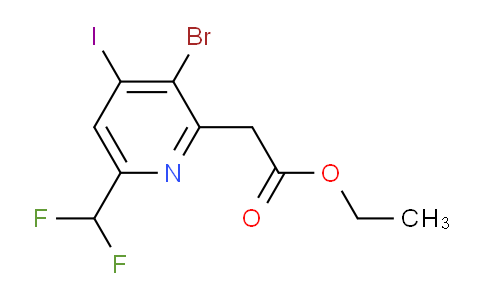 AM122955 | 1806912-59-3 | Ethyl 3-bromo-6-(difluoromethyl)-4-iodopyridine-2-acetate