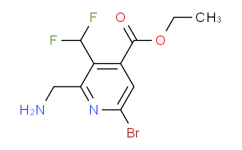 AM122956 | 1805250-58-1 | Ethyl 2-(aminomethyl)-6-bromo-3-(difluoromethyl)pyridine-4-carboxylate