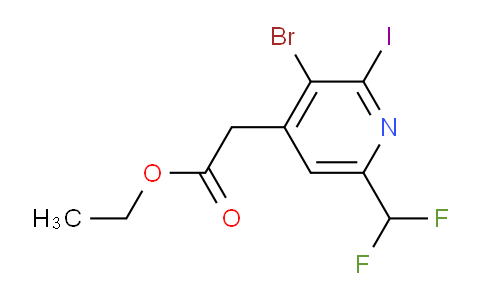 AM122957 | 1806873-92-6 | Ethyl 3-bromo-6-(difluoromethyl)-2-iodopyridine-4-acetate