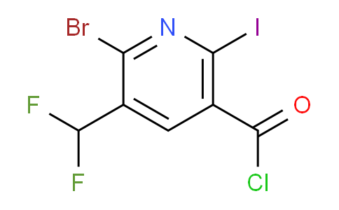 2-Bromo-3-(difluoromethyl)-6-iodopyridine-5-carbonyl chloride