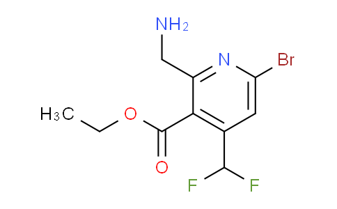 Ethyl 2-(aminomethyl)-6-bromo-4-(difluoromethyl)pyridine-3-carboxylate