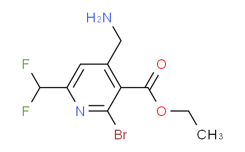 Ethyl 4-(aminomethyl)-2-bromo-6-(difluoromethyl)pyridine-3-carboxylate