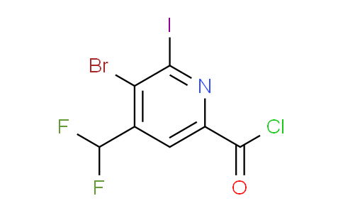 3-Bromo-4-(difluoromethyl)-2-iodopyridine-6-carbonyl chloride